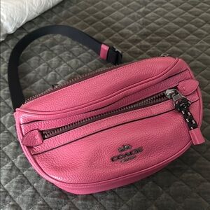 Coach Pink Leather Belt Bag